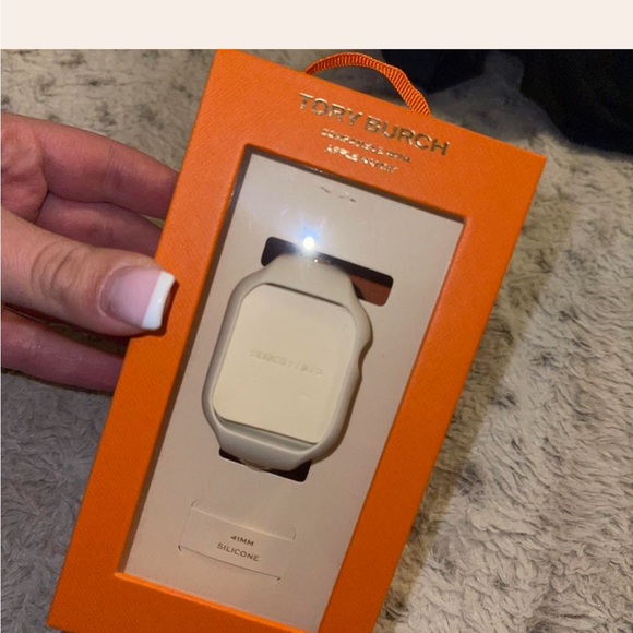 Tory Burch Cream Apple Watch Band - Picture 1 of 5